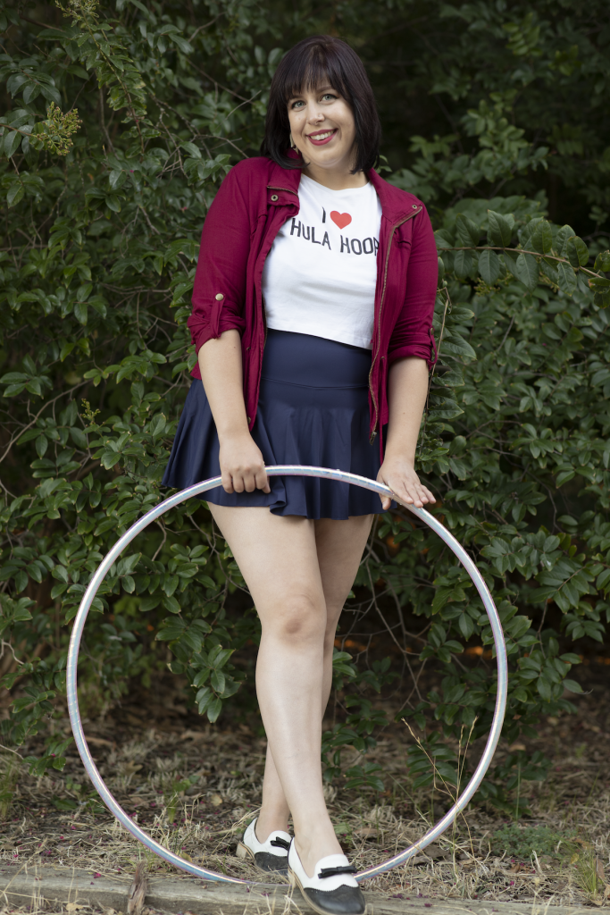 Claire Mayo with her Hula Hoop in Concord